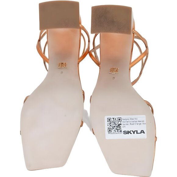 Badgley Mischka Ivanka Heeled Sandal Rust Orange Women's US 9.5 - Picture 6 of 6